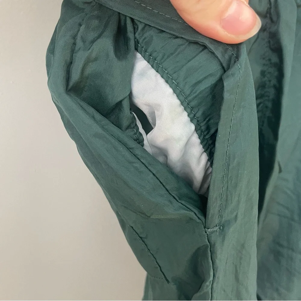 Vintage USA Olympics Track Pants Youth Large Fit 26x26 green Parachute Baggy 90s - Picture 3 of 12